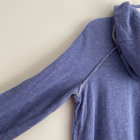 Free People FP Beach Cocoon Cowl Neck Pullover Purple Cotton Long Sleeve Top M/L - Picture 4 of 11